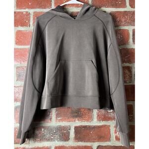 Lululemon Softstreme Pullover Hoodie Womens Size 6 Brown Sweatshirt Cropped